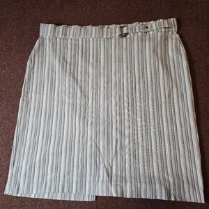 Love Scarletr Pencil Skirt In Blue Black And Grey Tones Size 3X Stripes